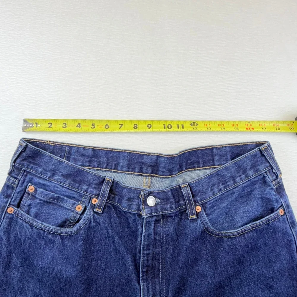 Levis 550 Relaxed Fit Tapered Leg Jeans Mens 38x34‎ Dark Wash Indigo Denim Pants